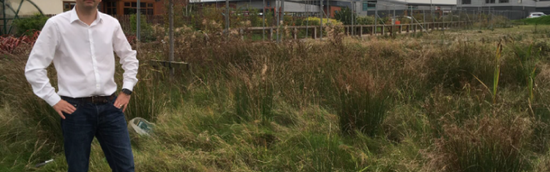 Aidy Riggott at the site in Buckshaw Village