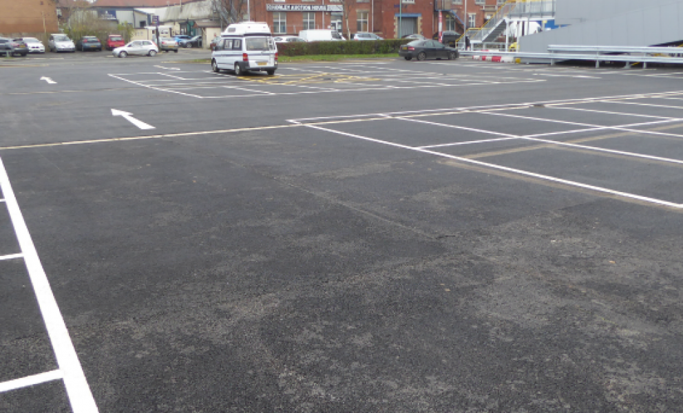 Friday Street car park to the east side of the railway