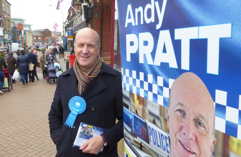 Andrew Pratt in Chorley town centre