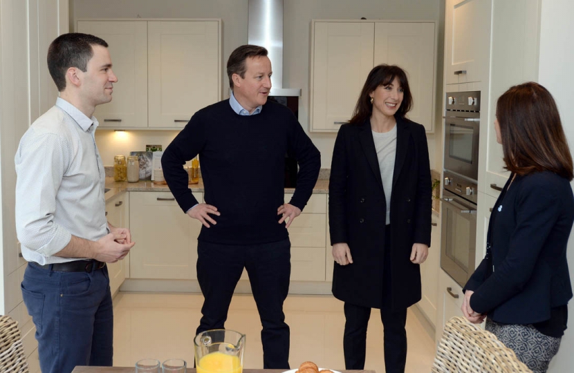 David Cameron in Buckshaw Village near Chorley