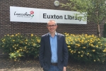 Aidrian Riggott outside Euxton library