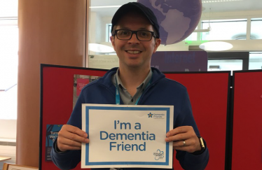 Aidy Riggott becoming a dementia friend