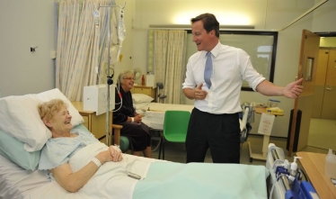 David Camern visiting Chorley hospital